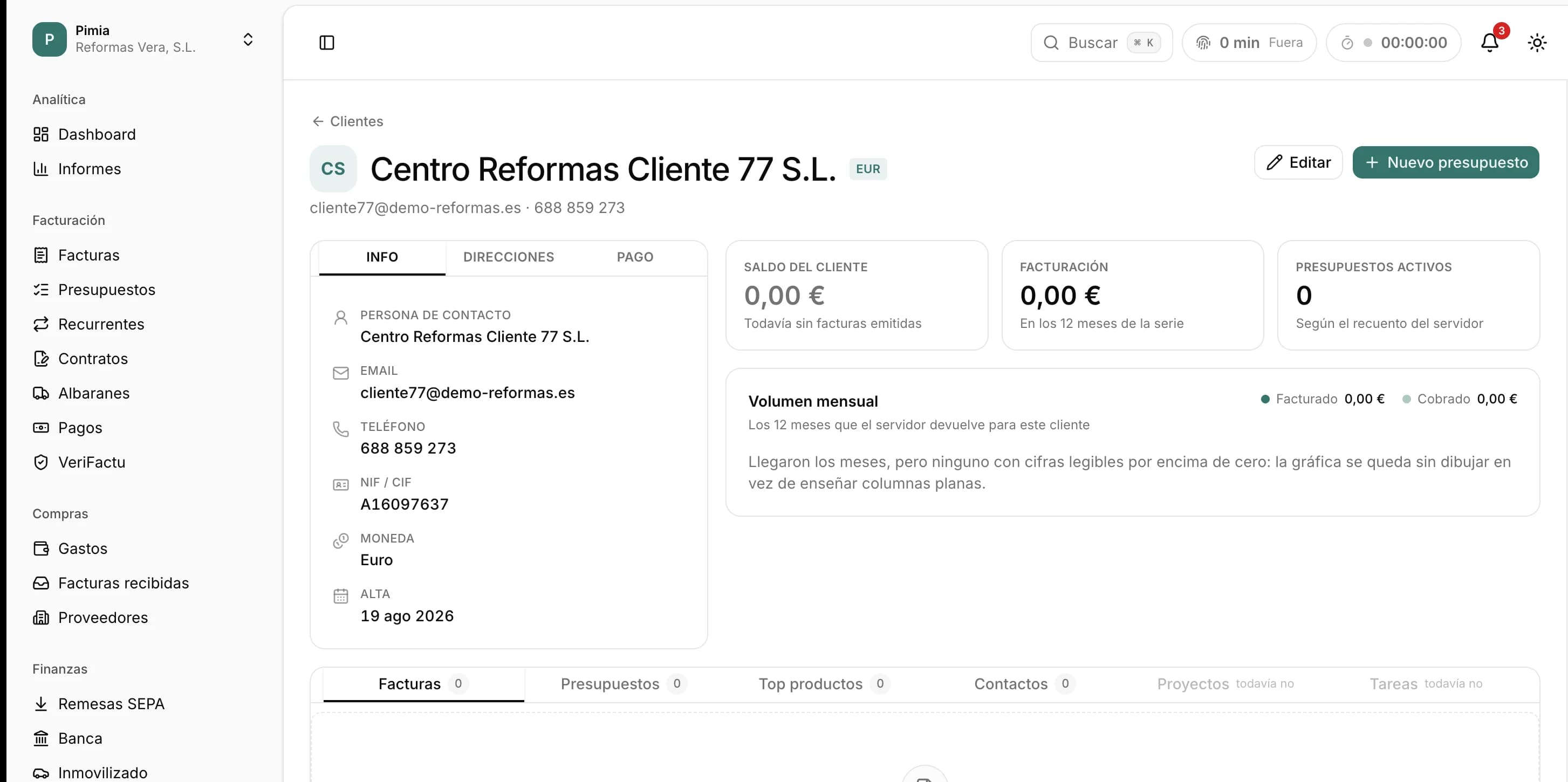 Cliente en Pimia