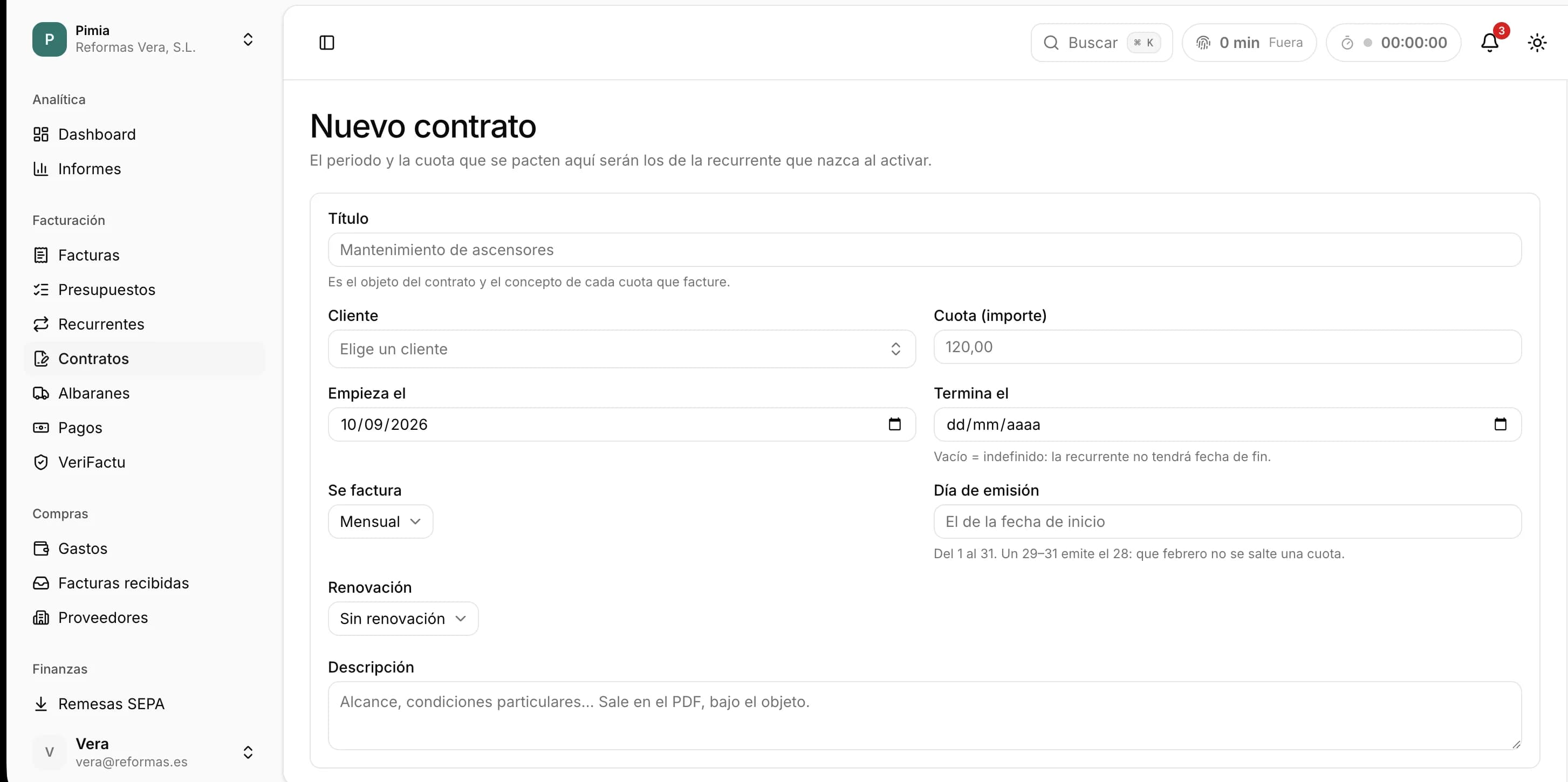 Nuevo contrato en Pimia